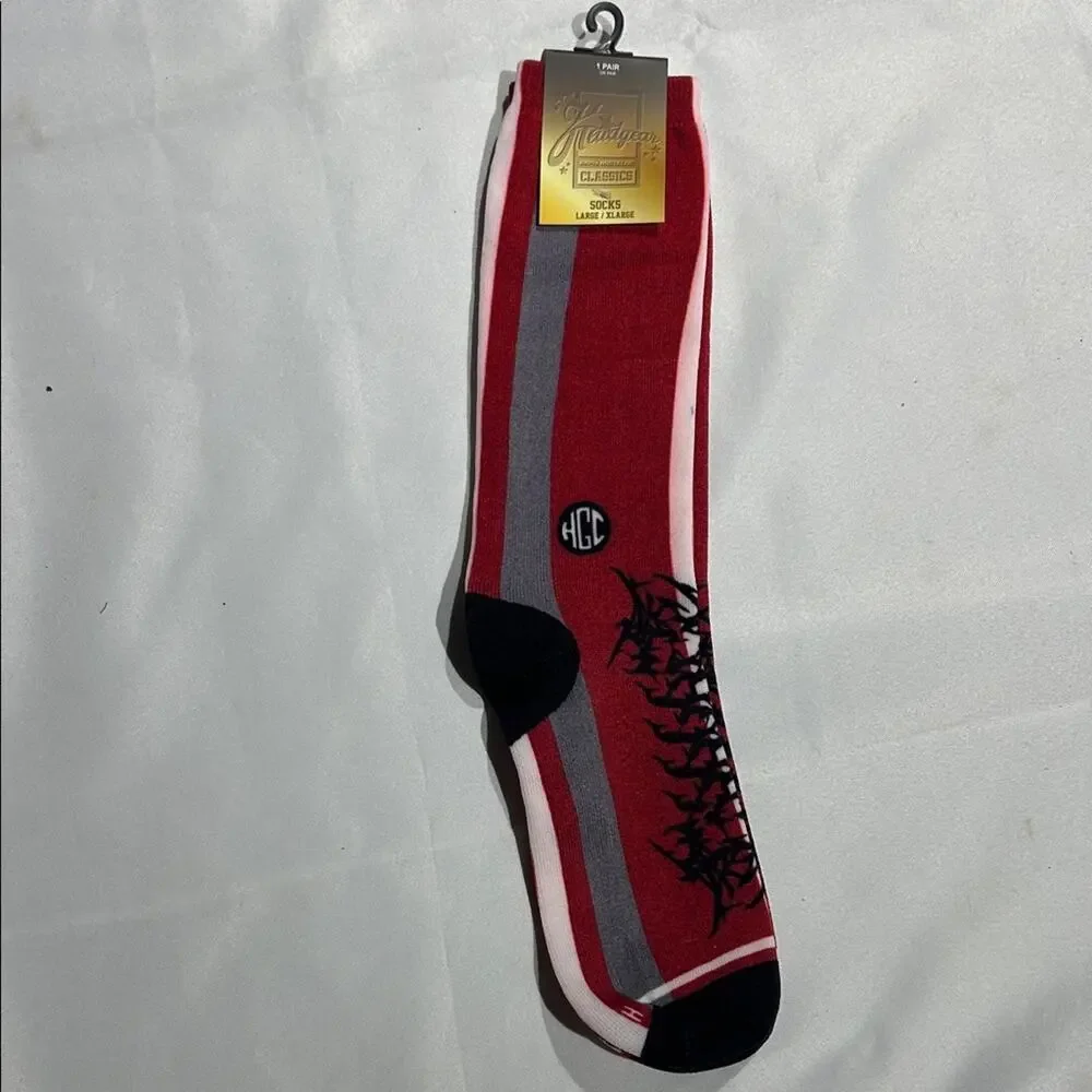 Red and Gray Thorn‎ Men's Socks by Headgear Classics